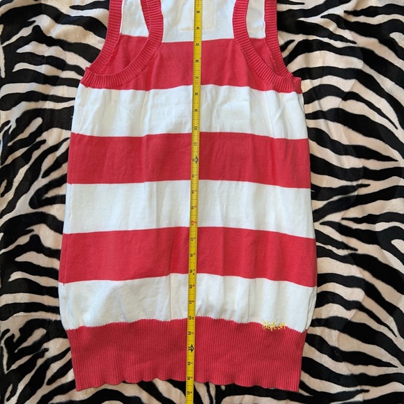 Volcom "Esta Bien" Sweater Vest - Coral/White Stripes Y2K/Skate/Surf Junior's XL - Picture 13 of 16